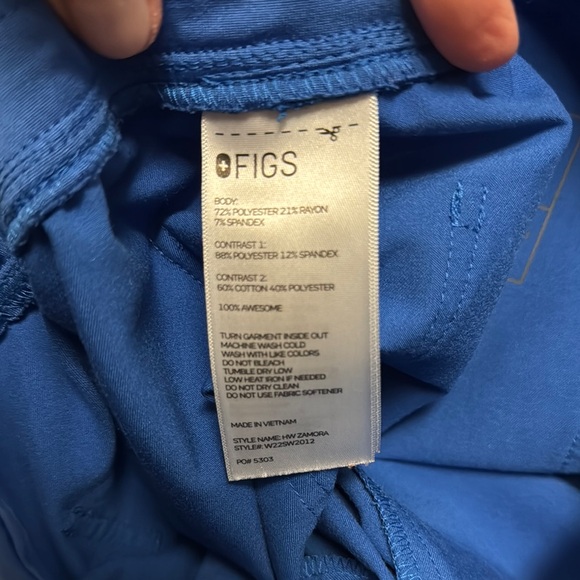 Figs Blue Jogger Pants Sz medium - Picture 3 of 4